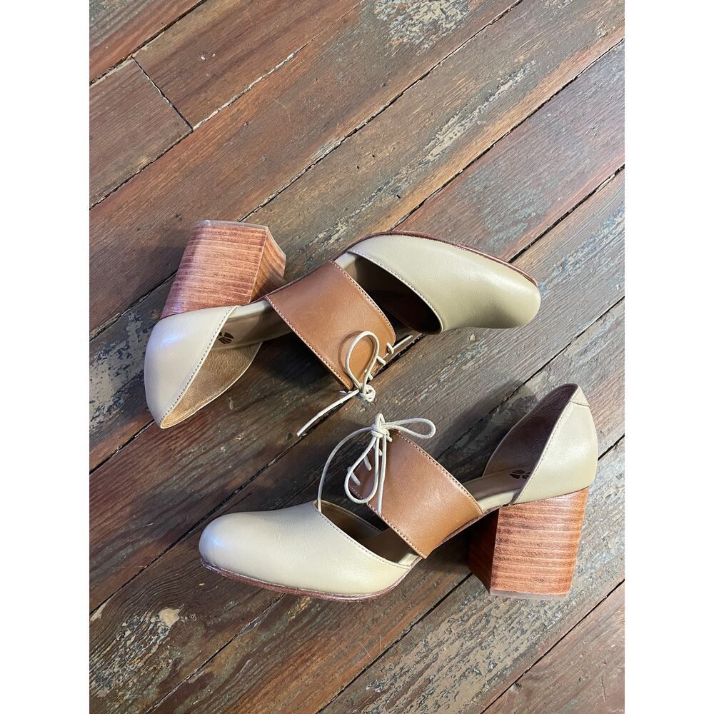 Fortress of Inca Ellie Leather Block Heel Lace Up Shoes Women 39 US 8.5 9 - Picture 8 of 13